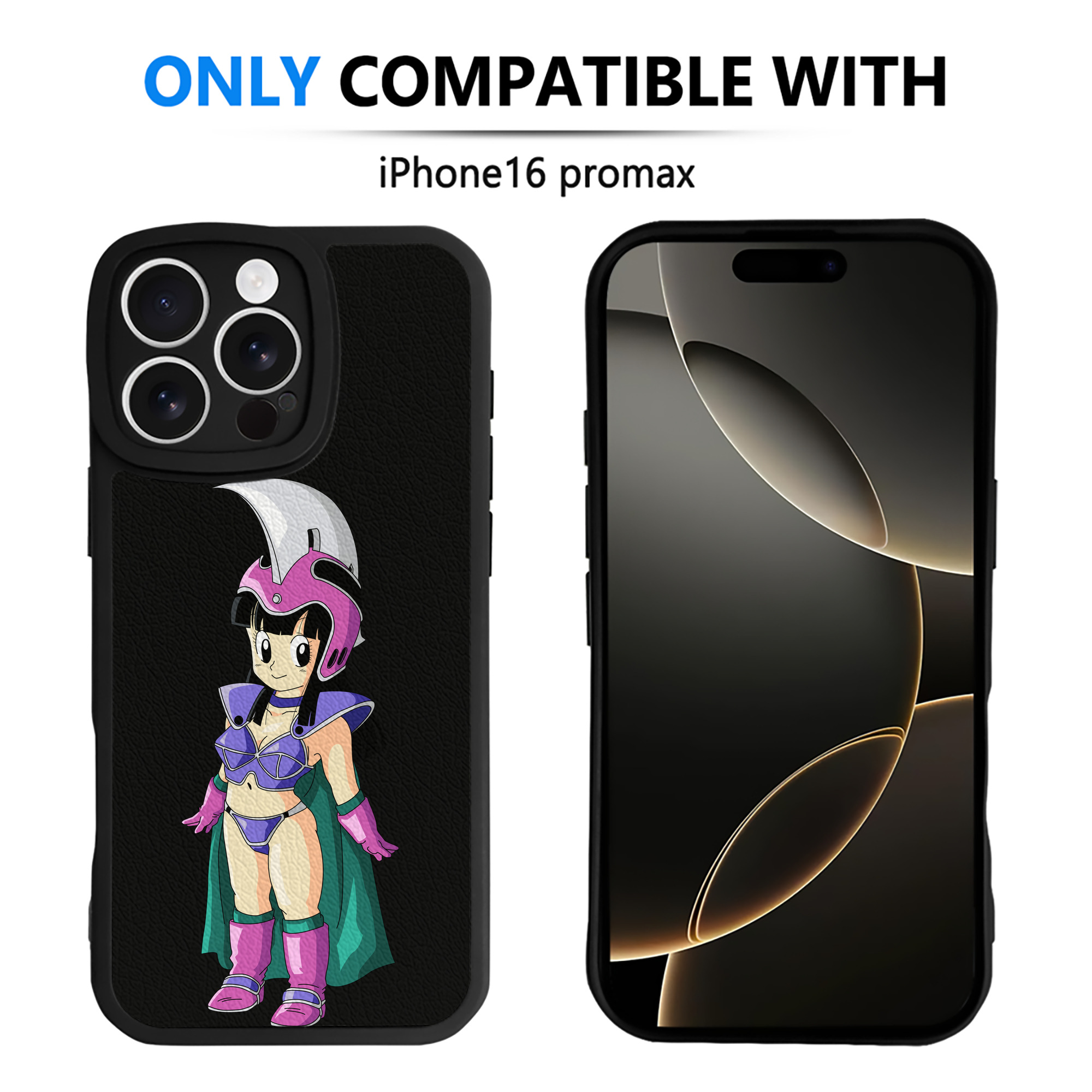 （画像用） ドラゴンボール チチ DRAGON BALL Chichi 【iPhone 16シリーズ対応】シリコンスマホケース（レザー調） 材質：シリコン